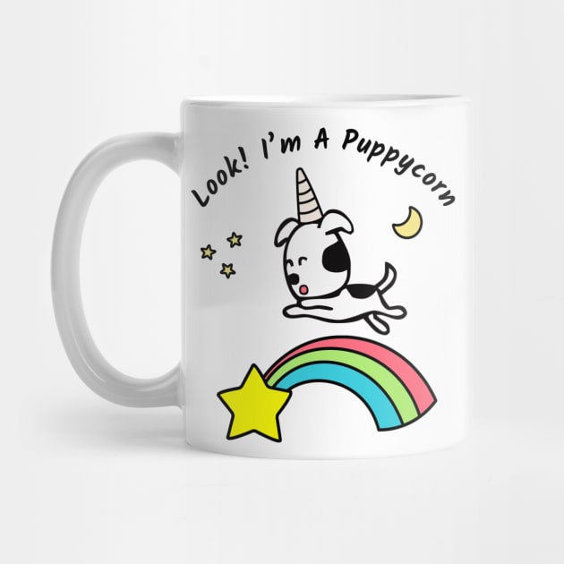 Cute Puppy Unicorn Shirt: Look I'm A Puppycorn by shirtonaut